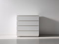 Cómoda de 4 cajones de madera 80x40x95 cm - blanca - diseño moderno sin tiradores