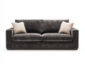 Sofás 2 plazas tapizado 192x94x86 cm - gris oscuro - diseño contemporáneo con asiento acolchado para salón