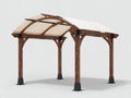 Pérgola de jardín de madera 400x300x250 cm - marrón - diseño clásico para exterior