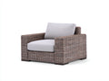 Sillones de ratán natural 90x85x75 cm - marrón - diseño moderno para exterior