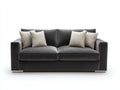 Sofás 2 plazas tapizado 188x92x84 cm - gris antracita - diseño contemporáneo con asiento acolchado para salón