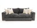 Sofás 2 plazas tapizado 198x96x87 cm - gris oscuro - diseño contemporáneo con asientos amplios para salón